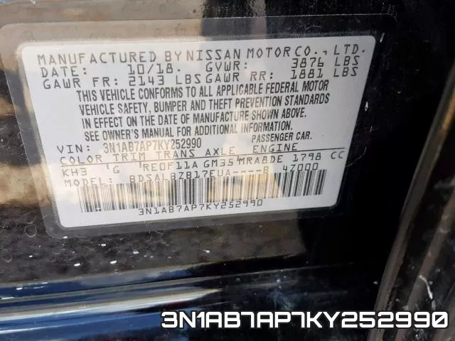 3N1AB7AP7KY252990 фото 2