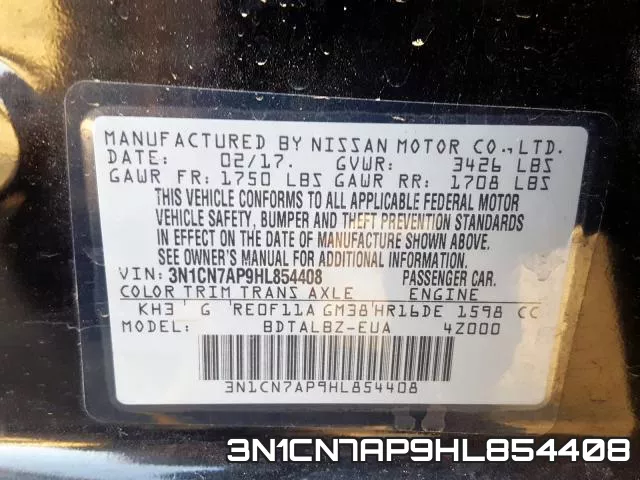 3N1CN7AP9HL854408 фото 2