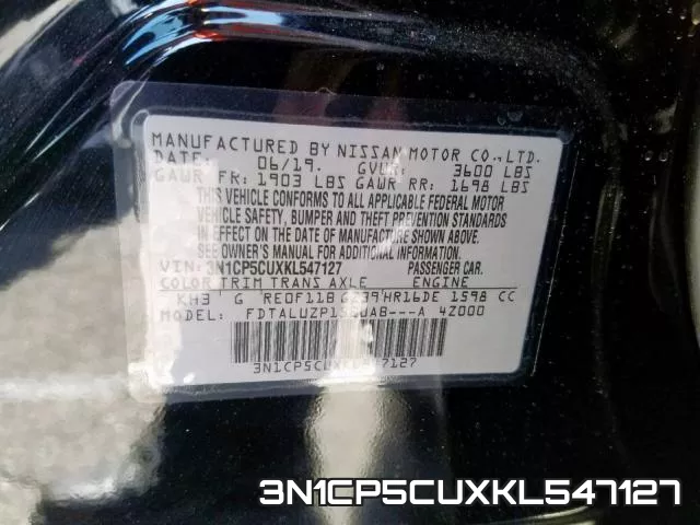 3N1CP5CUXKL547127 фото 2