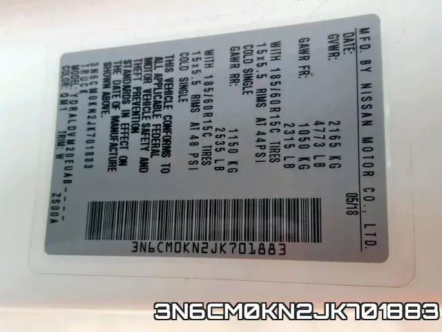 3N6CM0KN2JK701883 фото 2