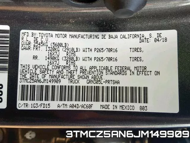 3TMCZ5AN6JM149909 фото 2
