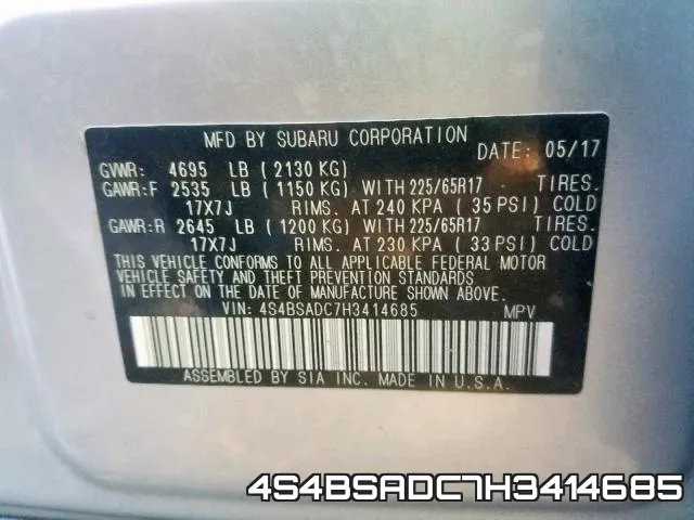 4S4BSADC7H3414685 фото 2