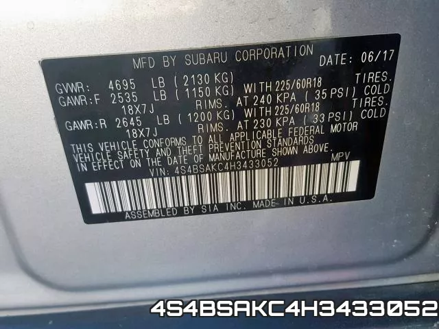 4S4BSAKC4H3433052 фото 2