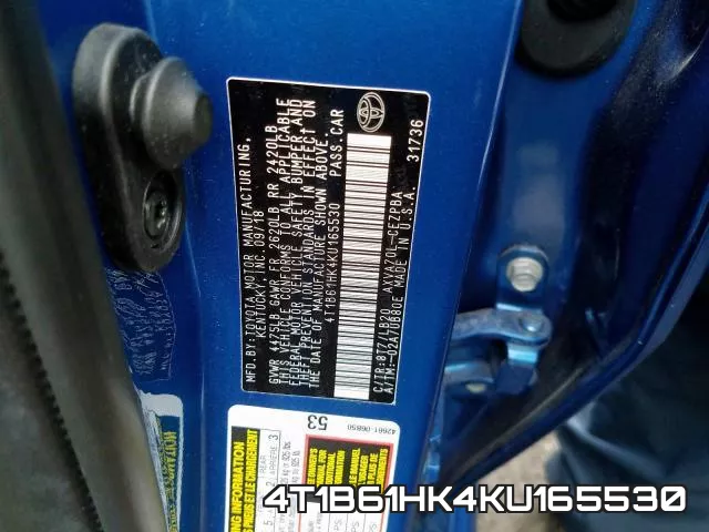 4T1B61HK4KU165530 фото 2
