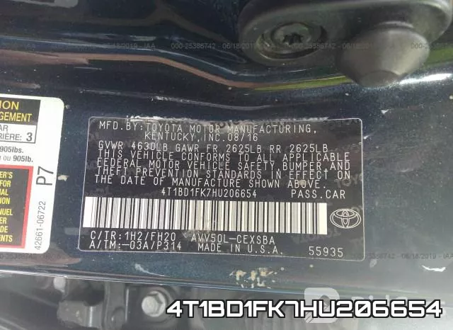 4T1BD1FK7HU206654 фото 10