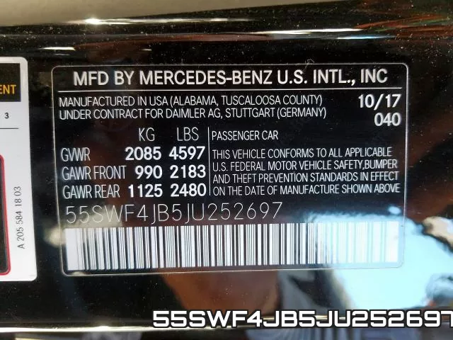 55SWF4JB5JU252697 фото 2