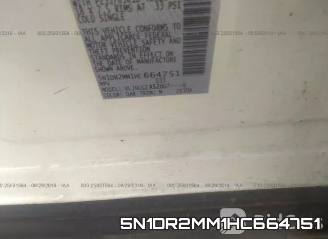 5N1DR2MM1HC664751 фото 10