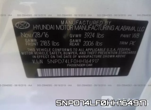 5NPD74LF0HH164917 фото 10