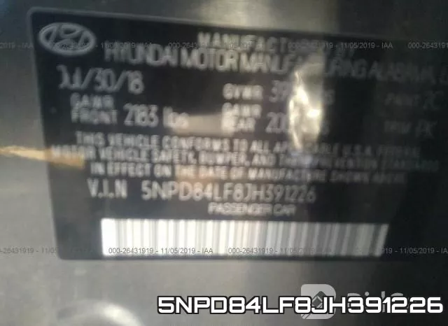 5NPD84LF8JH391226 фото 10