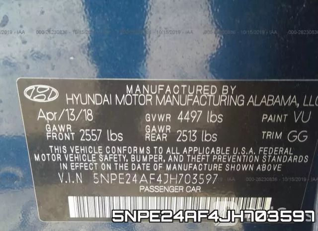 5NPE24AF4JH703597 фото 10