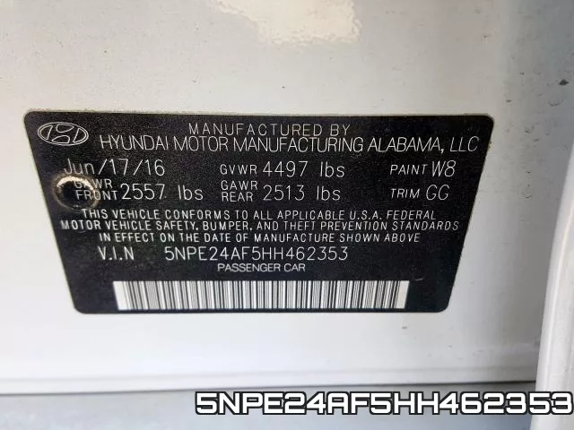 5NPE24AF5HH462353 фото 2
