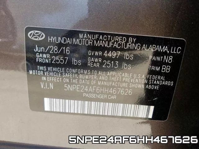 5NPE24AF6HH467626 фото 2