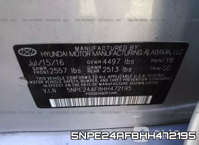 5NPE24AF8HH472195 фото 10