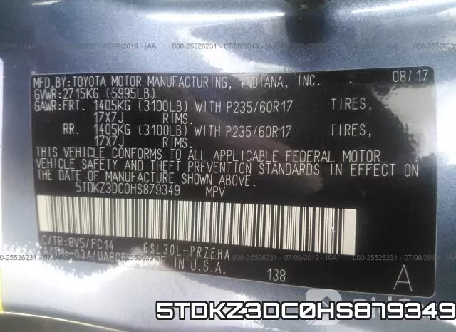 5TDKZ3DC0HS879349 фото 10
