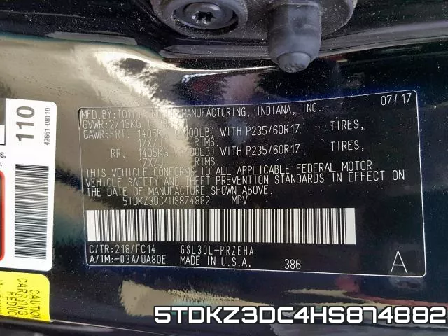 5TDKZ3DC4HS874882 фото 2