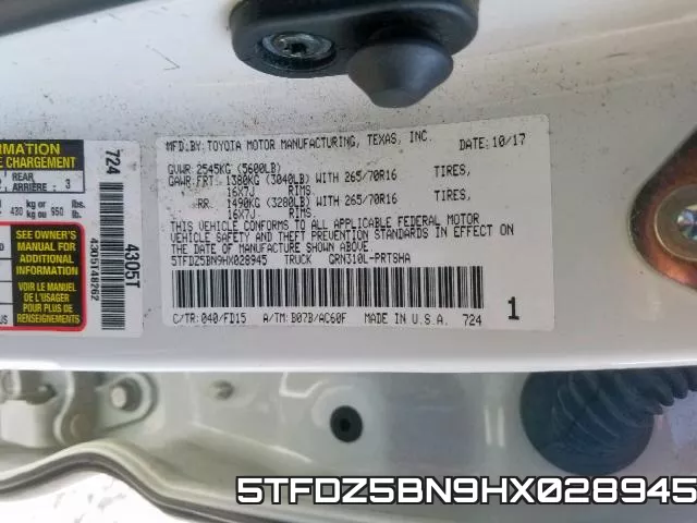 5TFDZ5BN9HX028945 фото 2