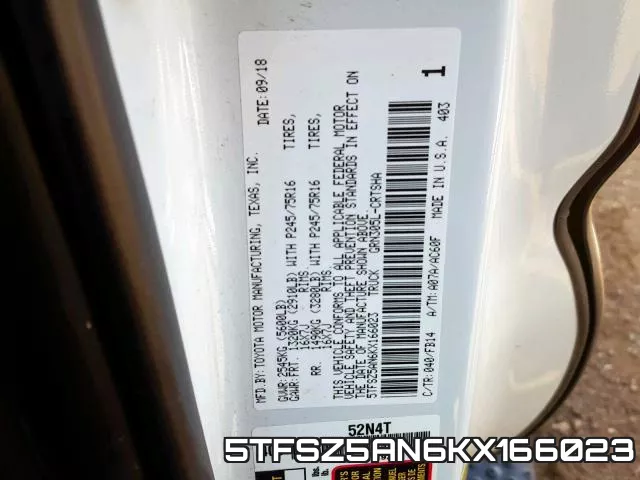 5TFSZ5AN6KX166023 фото 2