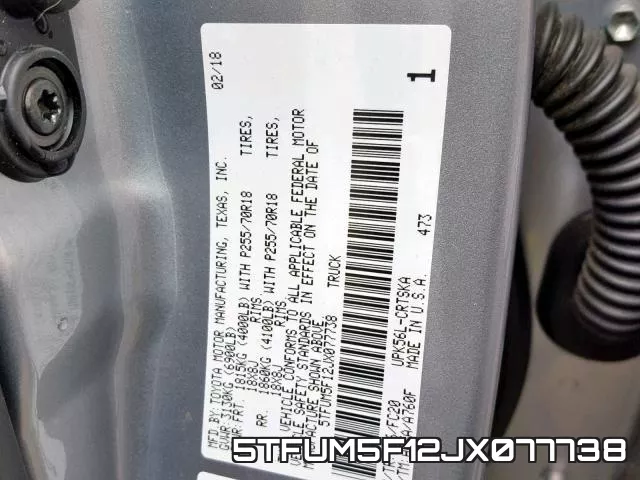 5TFUM5F12JX077738 фото 2