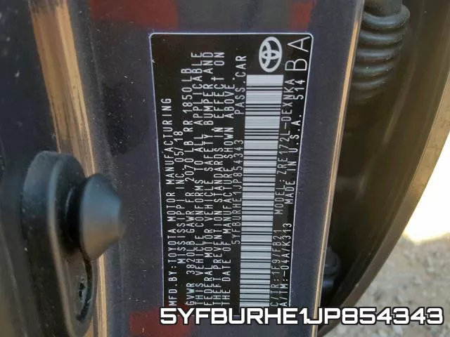 5YFBURHE1JP854343 фото 2