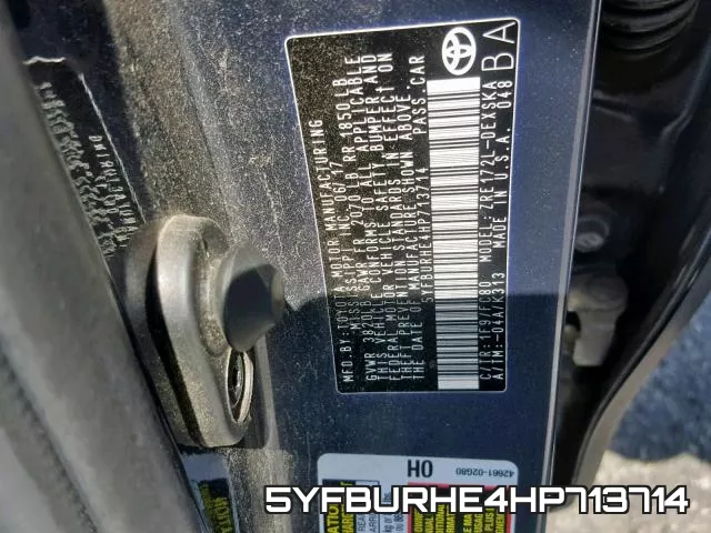 5YFBURHE4HP713714 фото 2