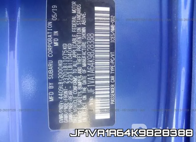 JF1VA1A64K9828388 фото 10