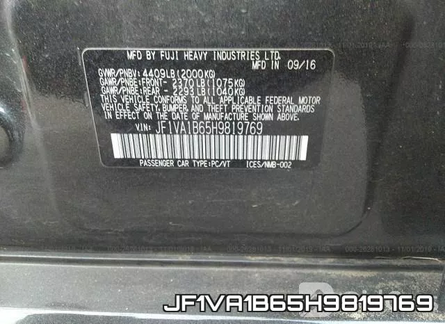 JF1VA1B65H9819769 фото 10