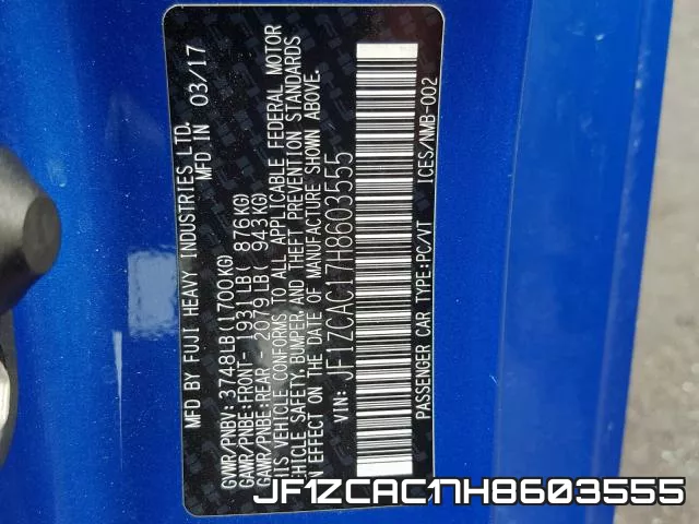 JF1ZCAC17H8603555 фото 2