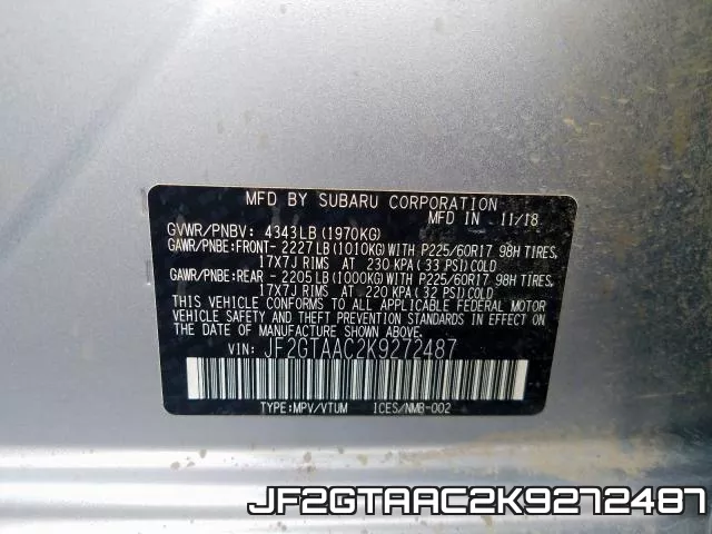 JF2GTAAC2K9272487 фото 2