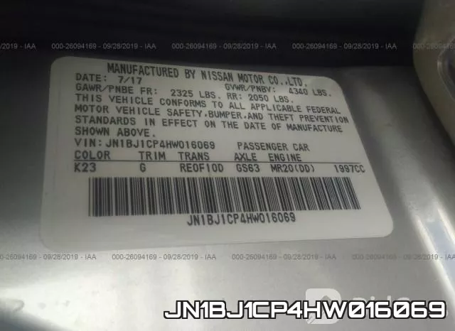 JN1BJ1CP4HW016069 фото 10