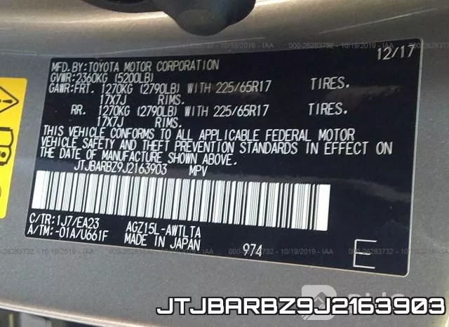 JTJBARBZ9J2163903 фото 10