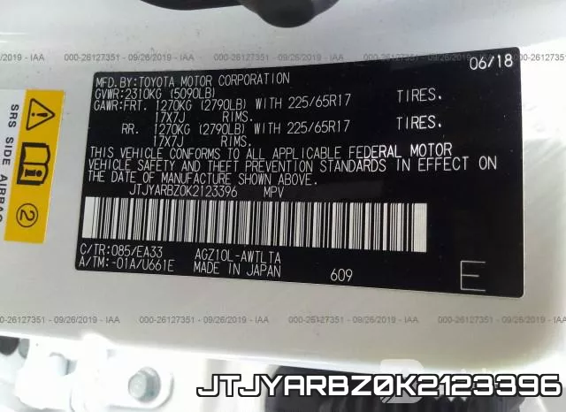 JTJYARBZ0K2123396 фото 10