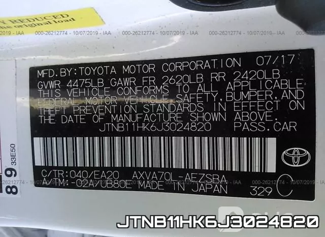JTNB11HK6J3024820 фото 10
