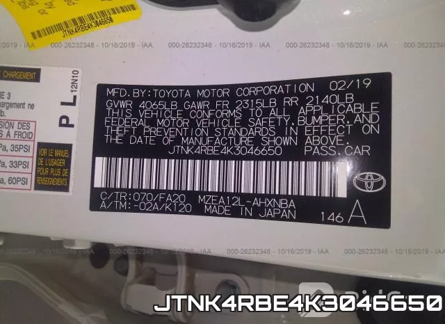 JTNK4RBE4K3046650 фото 10