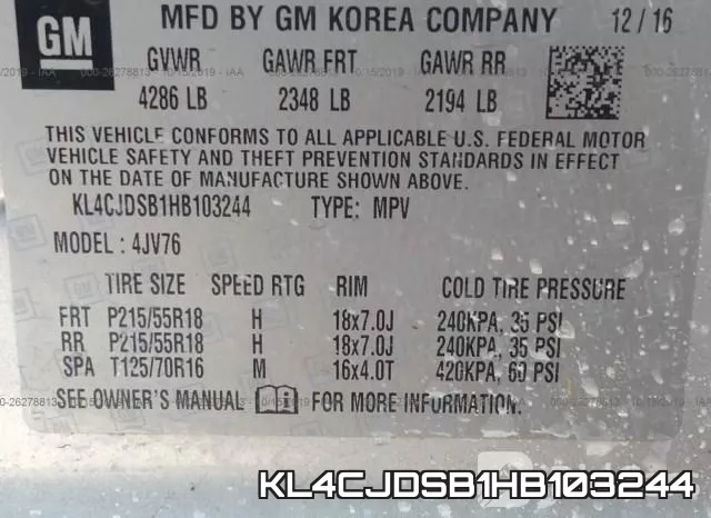 KL4CJDSB1HB103244 фото 10