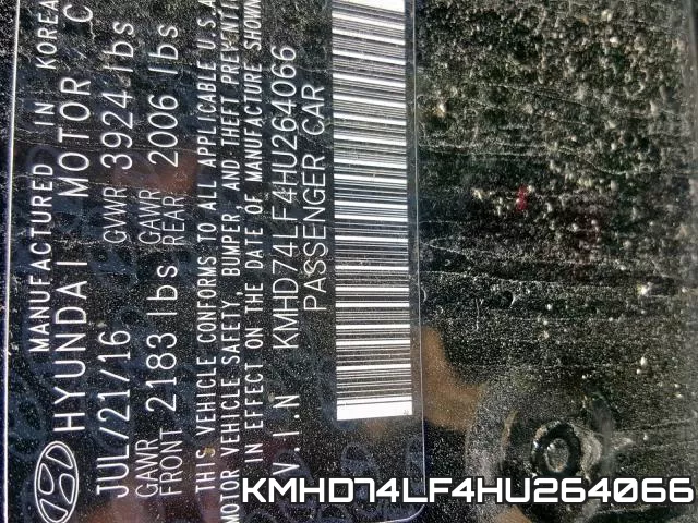 KMHD74LF4HU264066 фото 2