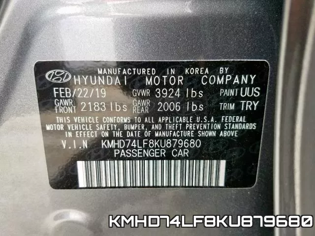 KMHD74LF8KU879680 фото 2