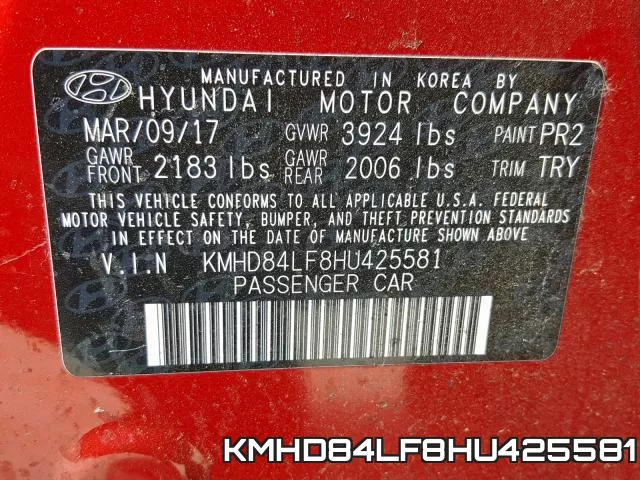 KMHD84LF8HU425581 фото 2