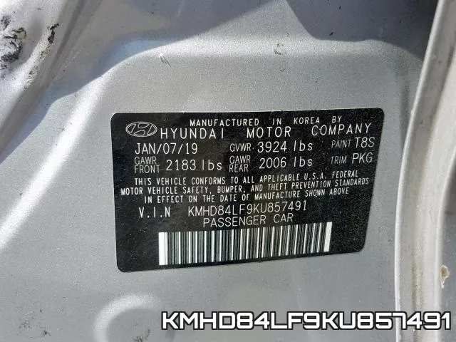 KMHD84LF9KU857491 фото 2