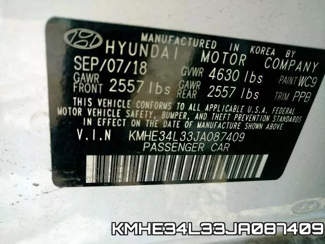 KMHE34L33JA087409 фото 2