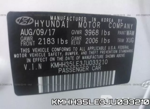 KMHH35LE3JU033210 фото 10