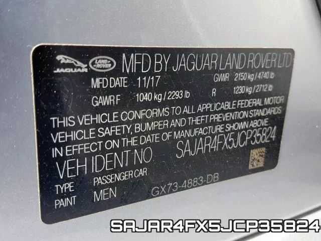 SAJAR4FX5JCP35824 фото 2