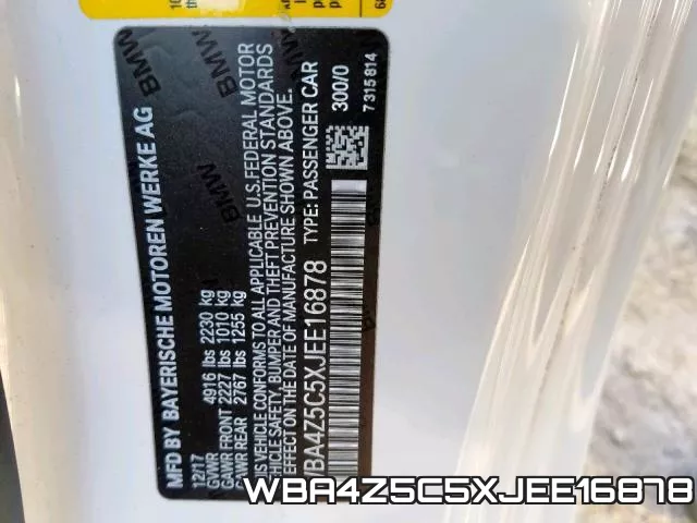 WBA4Z5C5XJEE16878 фото 2