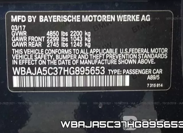 WBAJA5C37HG895653 фото 10