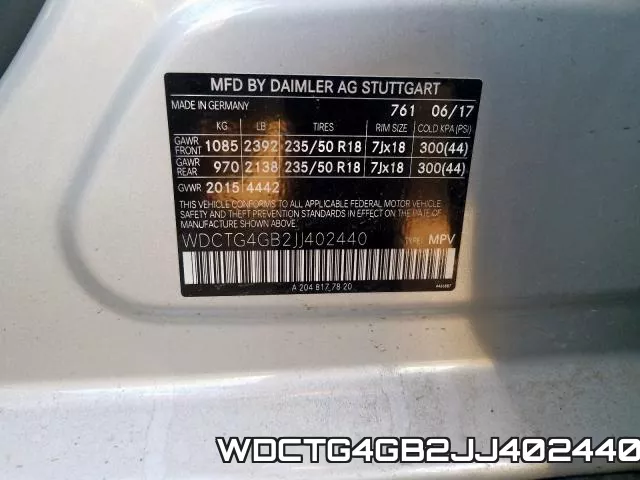WDCTG4GB2JJ402440 фото 2