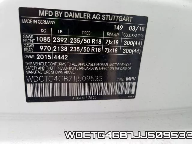 WDCTG4GB7JJ509533 фото 2