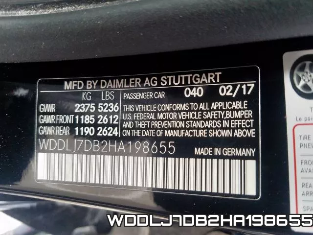 WDDLJ7DB2HA198655 фото 2