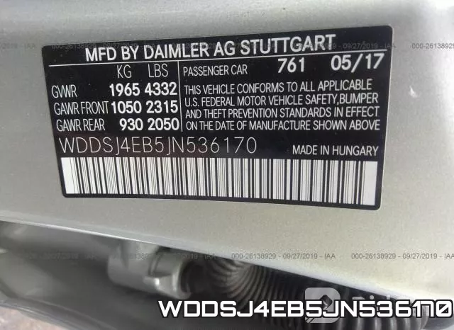 WDDSJ4EB5JN536170 фото 10