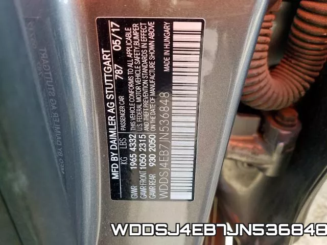 WDDSJ4EB7JN536848 фото 2