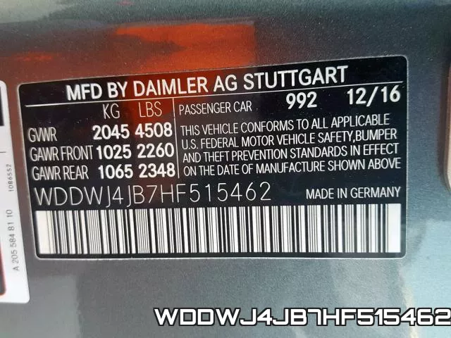WDDWJ4JB7HF515462 фото 2
