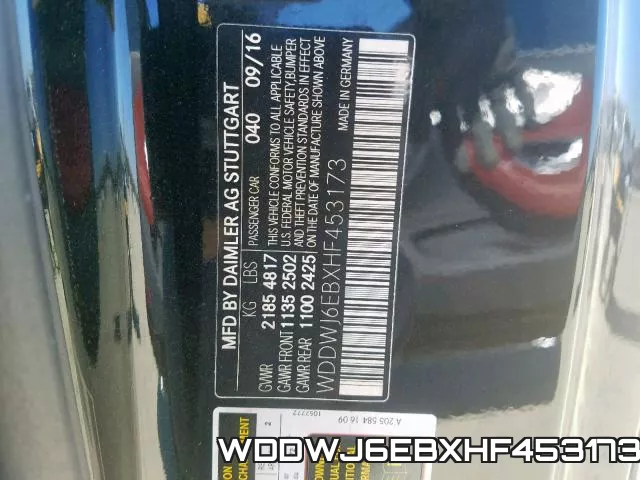 WDDWJ6EBXHF453173 фото 2